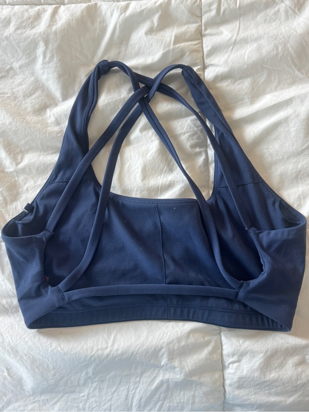 Crossback Sports Bra in Deep Navy - Picture 2 of 2